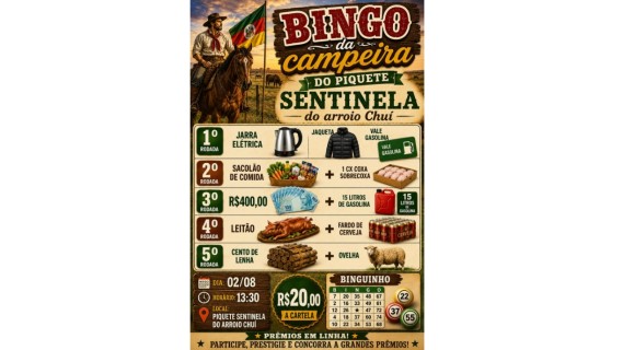 Bingo da Campeira do Pìquete Sentinela do Arroio Chui