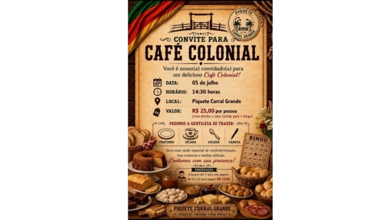 Café Colonial com Bingo do Piquete Curral Grande