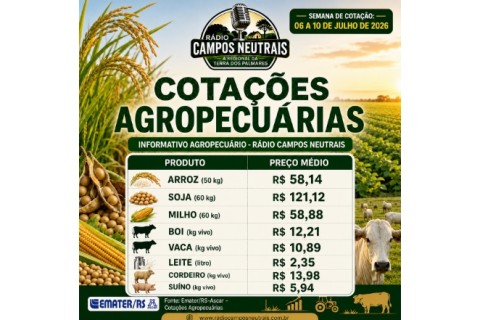 Informativo Agropecuário – Rádio Campos Neutrais